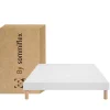 By Sommiflex. SOMMIER TAPISSIER BLANC 90x190 cm FABRICATION FRANÇAISE ARTISANALE PIEDS OFFER Discount