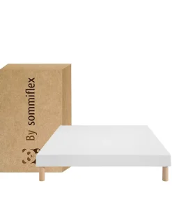 By Sommiflex. SOMMIER TAPISSIER BLANC 90x190 cm FABRICATION FRANÇAISE ARTISANALE PIEDS OFFER Discount