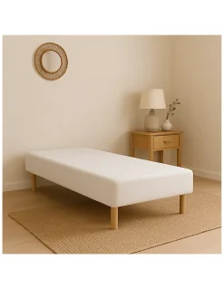 By Sommiflex. SOMMIER TAPISSIER BLANC 90x190 cm FABRICATION FRANÇAISE ARTISANALE PIEDS OFFER Discount