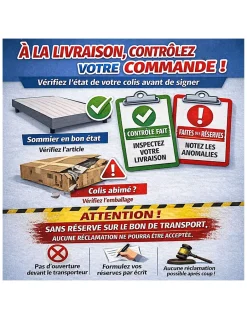 By Sommiflex. Sommier Tapissier Blanc 130x200 Fabrication Française Artisanale Sale