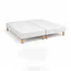 By Sommiflex. SOMMIER TAPISSIER BLANC 80x200x2 (160x200) FABRICATION FRANÇAISE ARTISANALE PIEDS OFFERTS HAUTEUR avec PIEDS 27 cm