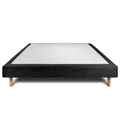 Sommeil De Plomb Sommier Tapissier Bouclette Noir 135x190 H29cm Hot