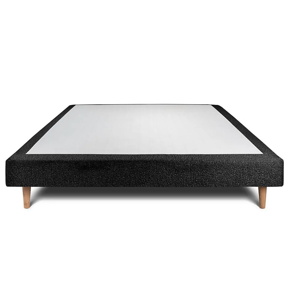 Sommeil De Plomb Sommier Tapissier Bouclette Noir 135x190 H29cm Hot
