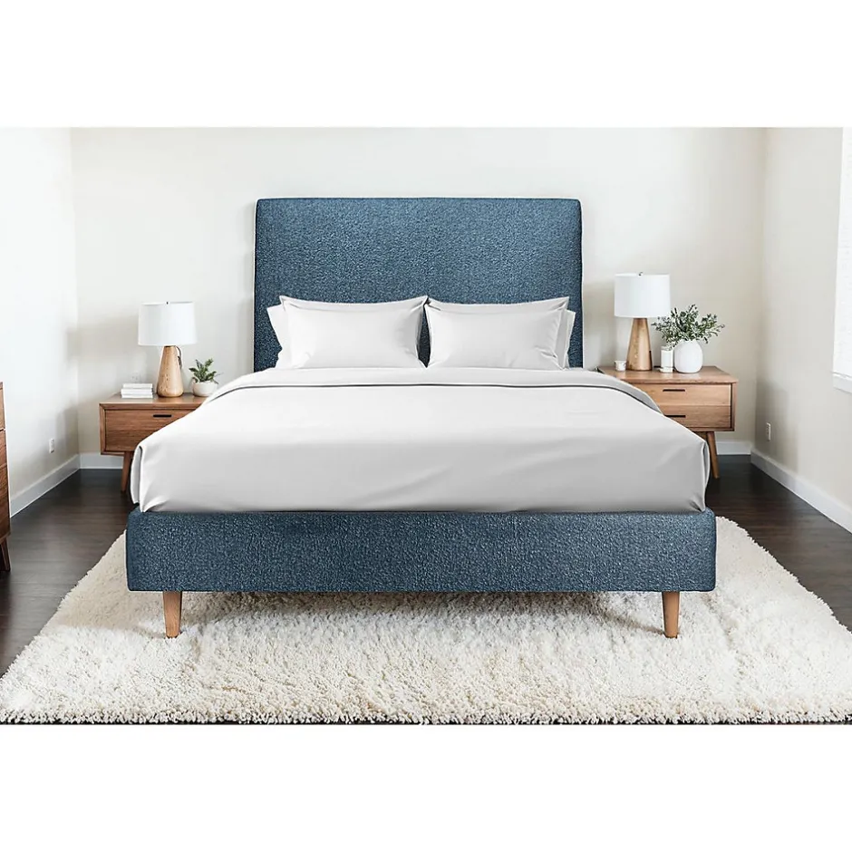 Sommeil De Plomb Sommier Tapissier Bouclette Bleu 160x200 H35cm