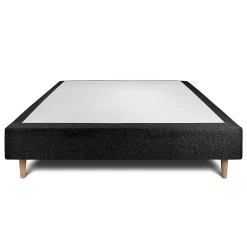 Sommeil De Plomb Sommier Tapissier Bouclette Noir 135x190 H35cm