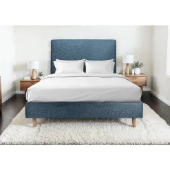 Sommeil De Plomb Sommier Tapissier Bouclette Bleu 135x190 H35cm New