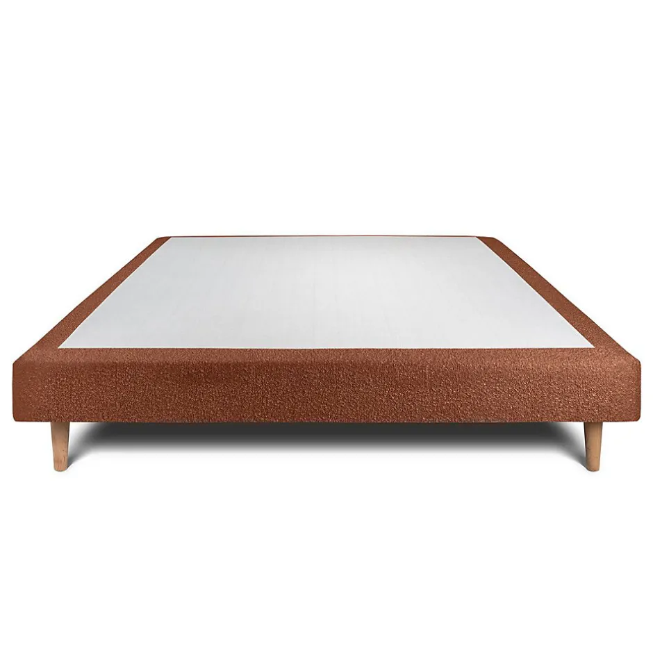 Sommeil De Plomb Sommier Tapissier Bouclette Terracotta 150x190 H29cm