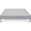 Idimex Sommier tapissier BREST 160 x 200 cm revêtement tissu - Gris Clearance