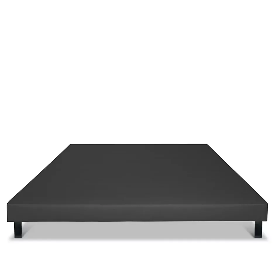 Bellecour Sommier tapissier Capucine 90x190 cm Epaisseur 13 cm Gris anthracite (pieds non inclus) Hot