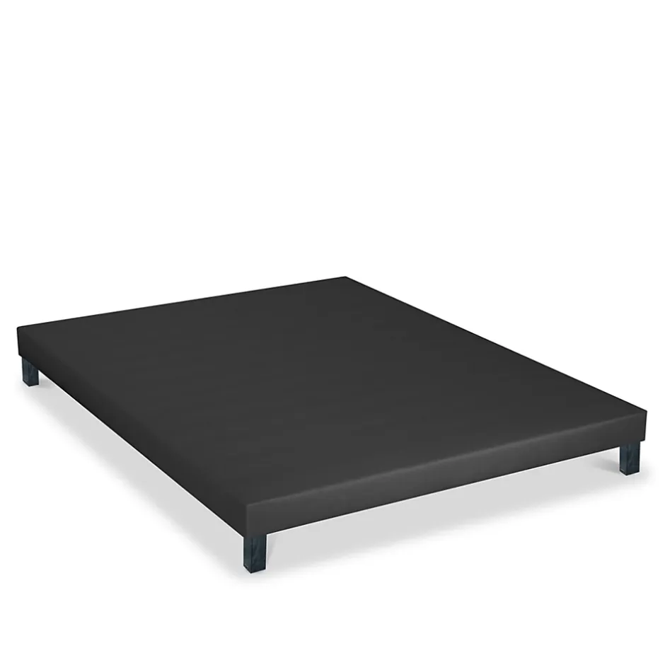 Bellecour Sommier tapissier Capucine 90x190 cm Epaisseur 13 cm Gris anthracite (pieds non inclus) Hot