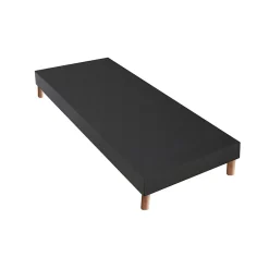 Idliterie Sommier tapissier gris anthracite noir 90x200
