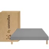 By Sommiflex. SOMMIER TAPISSIER GRIS 130x200 cm FABRICATION FRANÇAISE ARTISANALE PIEDS OFFERTS HAUTEUR avec PIEDS 27 cm Clearance
