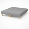 By Sommiflex. SOMMIER TAPISSIER GRIS 80x200x2 (160x200) FABRICATION FRANÇAISE ARTISANALE PIEDS OFFERTS HAUTEUR avec PIEDS 27 cm