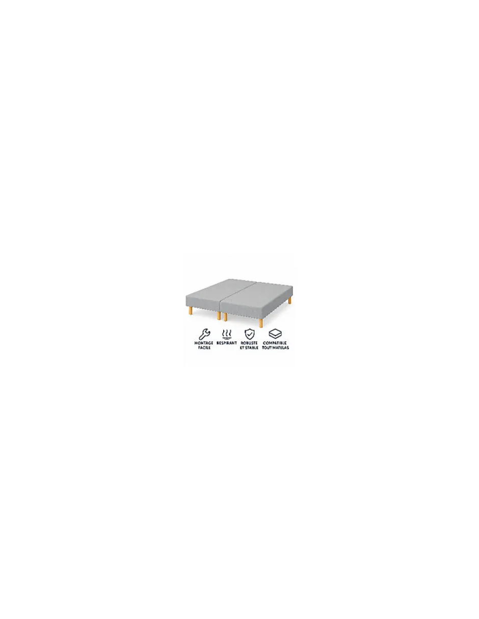 By Sommiflex. SOMMIER TAPISSIER GRIS 80x200x2 (160x200) FABRICATION FRANÇAISE ARTISANALE PIEDS OFFERTS HAUTEUR avec PIEDS 27 cm