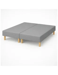By Sommiflex. SOMMIER TAPISSIER GRIS 100x200x2 (200x200) FABRICATION FRANÇAISE ARTISANALE PIEDS OFFERTS HAUTEUR avec PIEDS 27 cm