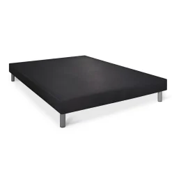 Somness Sommier tapissier noir 140x200