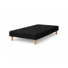 By Sommiflex. SOMMIER TAPISSIER NOIR 90x190 cm FABRICATION FRANÇAISE ARTISANALE PIEDS OFFERTS HAUTEUR avec PIEDS 27 cm
