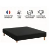 By Sommiflex. SOMMIER TAPISSIER NOIR 140x200 cm FABRICATION FRANÇAISE ARTISANALE PIEDS OFFERTS HAUTEUR avec PIEDS 27 cm