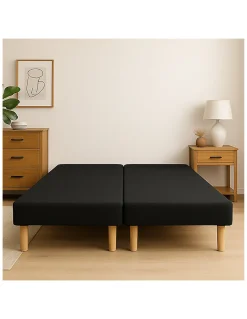 By Sommiflex. SOMMIER TAPISSIER NOIR 80x200x2 (160x200) FABRICATION FRANÇAISE ARTISANALE PIEDS OFFERTS HAUTEUR avec PIEDS 27 cm