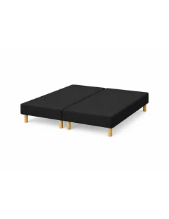 By Sommiflex. SOMMIER TAPISSIER NOIR 90x200x2 (180x200) FABRICATION FRANÇAISE ARTISANALE PIEDS OFFERTS HAUTEUR avec PIEDS 27 cm