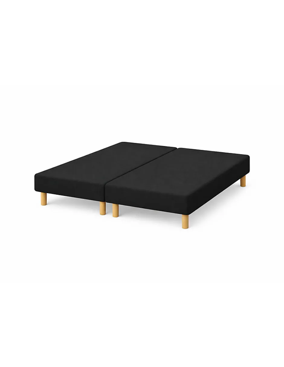 By Sommiflex. SOMMIER TAPISSIER NOIR 90x200x2 (180x200) FABRICATION FRANÇAISE ARTISANALE PIEDS OFFERTS HAUTEUR avec PIEDS 27 cm