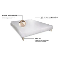 Generique Sommier tapissier Royal Palace Bedding - Sommier moderne en bois massif