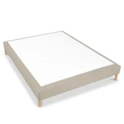 Bellecour Sommier tapissier Sisal 160x200 cm Epaisseur 18 cm Beige (pieds inclus)