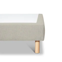 Bellecour Sommier tapissier Sisal 160x200 cm Epaisseur 18 cm Beige (pieds inclus)