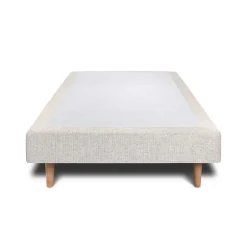 Sommeil De Plomb Sommier Tapissier Tissu Beige clair 100x200 H35cm New