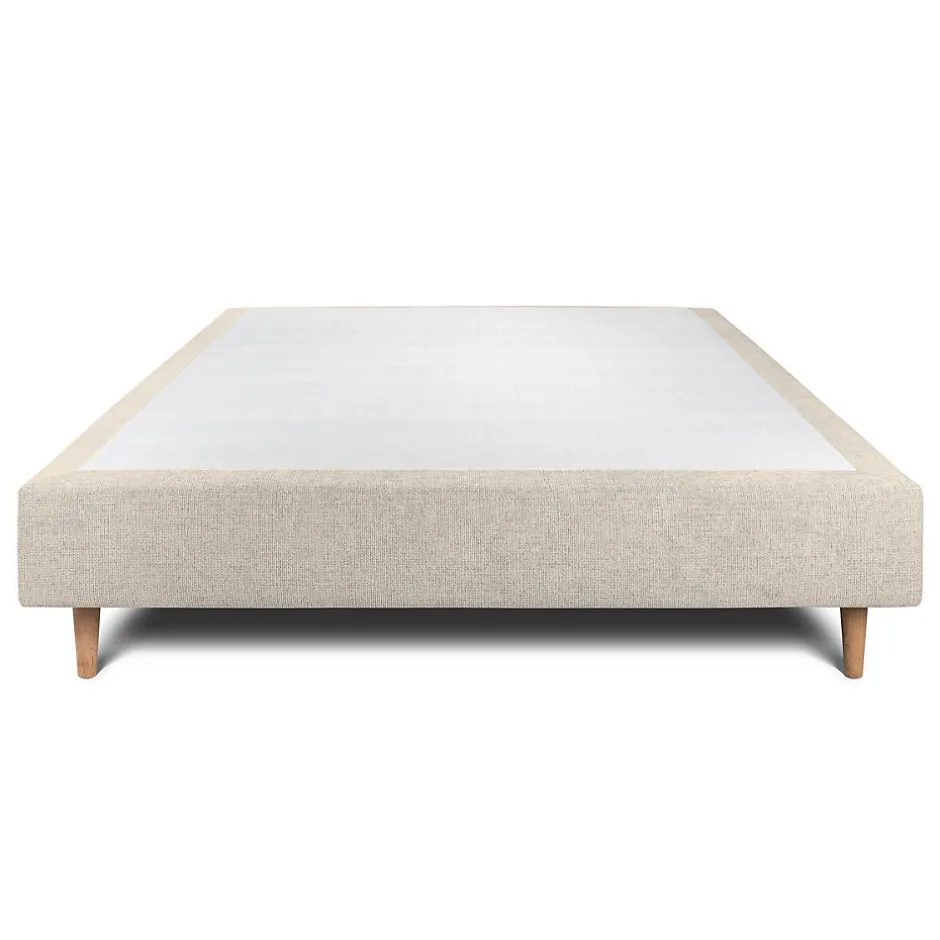 Sommeil De Plomb Sommier Tapissier Tissu Beige clair 150x190 H35cm Best