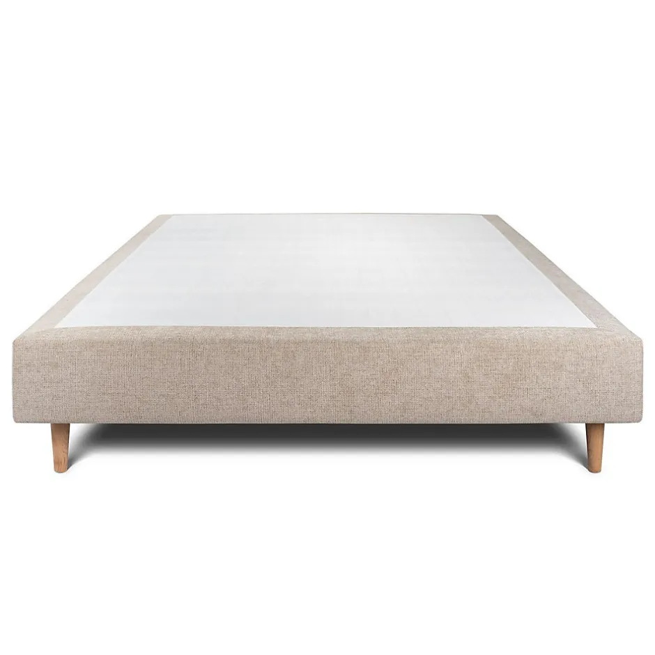 Sommeil De Plomb Sommier Tapissier Tissu Beige brun 150x200 H35cm Outlet