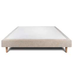 Sommeil De Plomb Sommier Tapissier Tissu Beige brun 150x190 H29cm