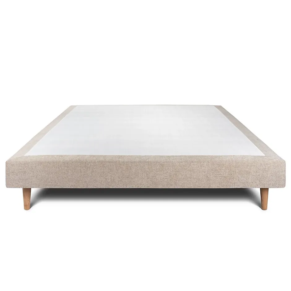 Sommeil De Plomb Sommier Tapissier Tissu Beige brun 150x190 H29cm