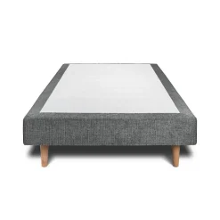 Sommeil De Plomb Sommier Tapissier Tissu Gris anthracite 80x200 H35cm Hot