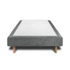 Sommeil De Plomb Sommier Tapissier Tissu Gris anthracite 90x200 H29cm