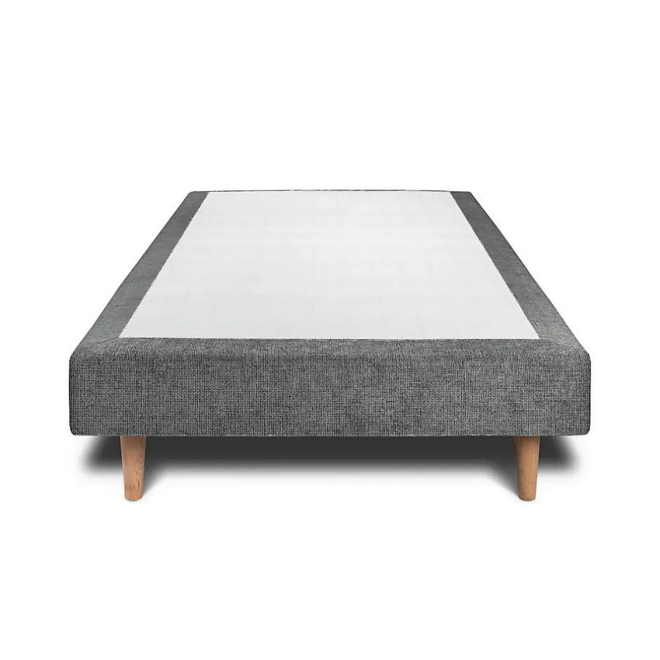 Sommeil De Plomb Sommier Tapissier Tissu Gris anthracite 90x200 H29cm