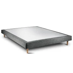 Sommeil De Plomb Sommier Tapissier Tissu Gris anthracite 150x200 H29cm