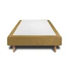 Sommeil De Plomb Sommier Tapissier Tissu Jaune 100x200 H29cm