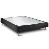 Sommeil De Plomb Sommier Tapissier Tissu Noir 150x200 H35cm