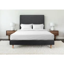 Sommeil De Plomb Sommier Tapissier Tissu Noir 160x200 H29cm Clearance