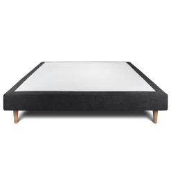 Sommeil De Plomb Sommier Tapissier Tissu Noir 160x200 H29cm Clearance