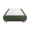 Sommeil De Plomb Sommier Tapissier Tissu Vert 80x200 H35cm Outlet