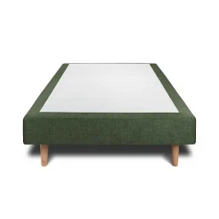 Sommeil De Plomb Sommier Tapissier Tissu Vert 80x200 H29cm