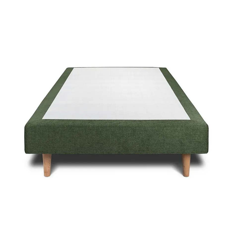 Sommeil De Plomb Sommier Tapissier Tissu Vert 80x200 H29cm