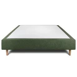 Sommeil De Plomb Sommier Tapissier Tissu Vert 140x190 H35cm Clearance