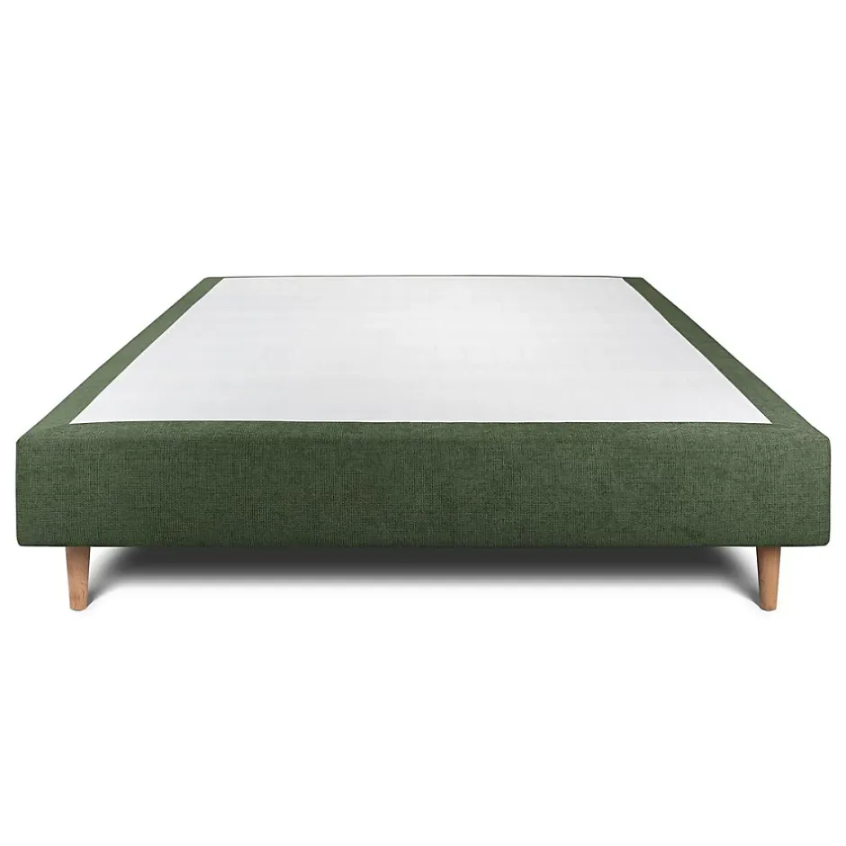 Sommeil De Plomb Sommier Tapissier Tissu Vert 140x190 H35cm Clearance