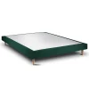 Sommeil De Plomb Sommier Tapissier Velours Vert 160x200 H29cm