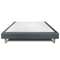Sommeil De Plomb Sommier Tapissier Velours Gris anthracite 150x200 H29cm Hot