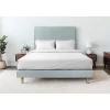 Sommeil De Plomb Sommier Tapissier Velours Gris bleuté 140x200 H29cm