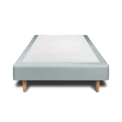 Sommeil De Plomb Sommier Tapissier Velours Gris bleuté 90x200 H29cm